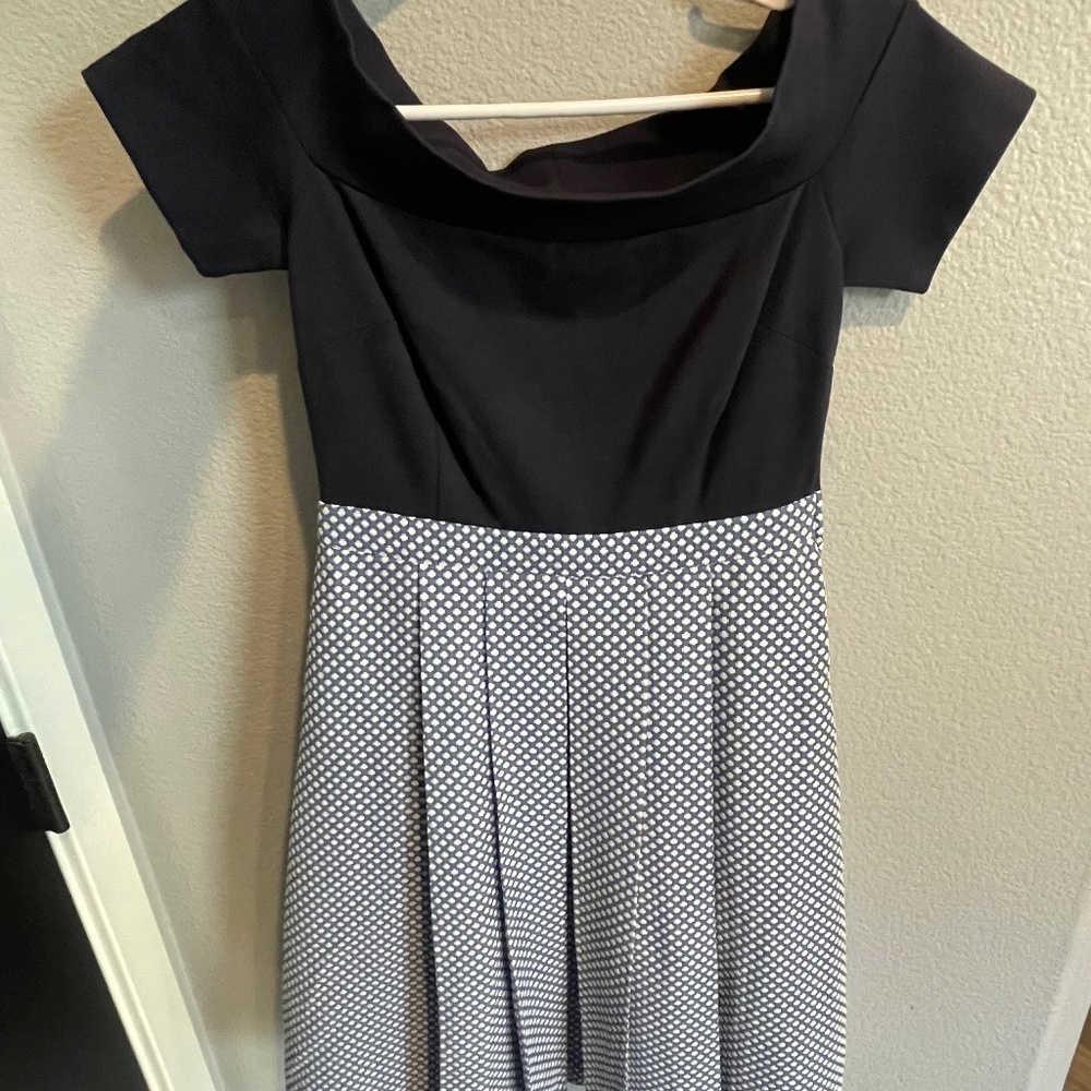 ModCloth Dress Size Small Navy Blue and Geometric Pattern